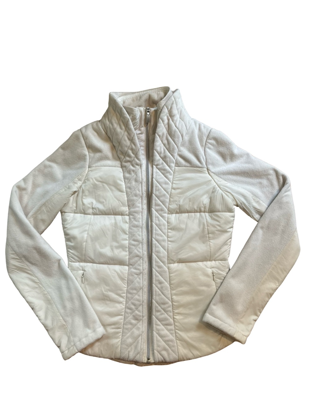 Lululemon St Moritz Jacket in Polar Cream Wond Water Resistant Fleece Sz 6 - Picture 2 of 11